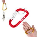 Screw Lock D Hung Carabiner Keyring